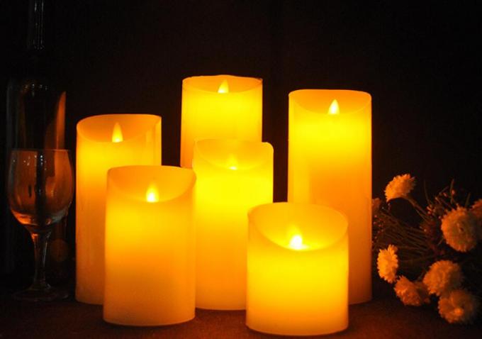 Echte Was Materiële LEIDENE Zonder vlammen Kaarsen met Lichten van de Afstandsbediening de Trillende Thee