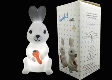 China LEIDEN van het konijntjeskonijn Nacht Licht Leuk Ontwerp Op batterijen voor Jonge geitjesspel leverancier