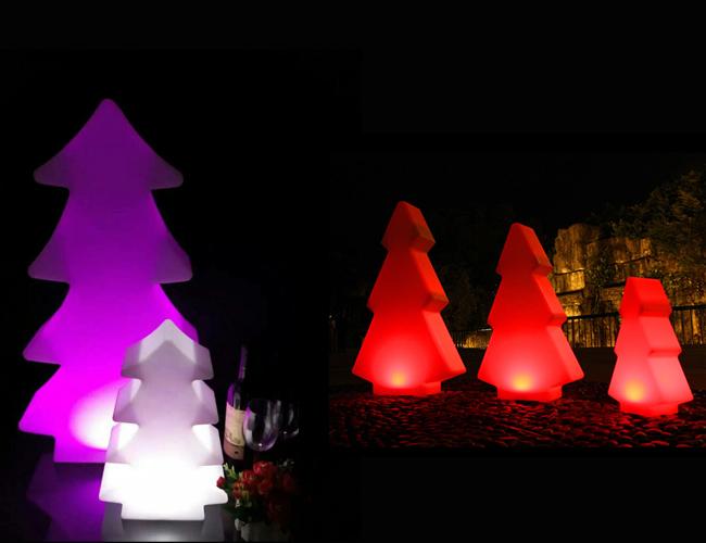 Plastic Boom Gevormde LEIDENE Staande lamp Op batterijen voor Kerstmis Openluchtdecoratie
