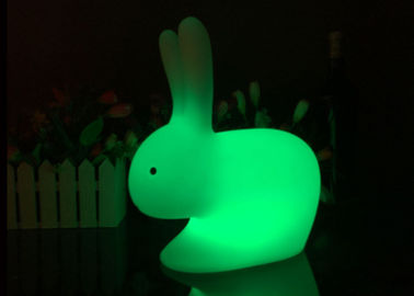 Van het leuke Konijntje Gevormde LEIDENE Lamp 16 Nacht Lichte, Witte Konijn Kleuren het Veranderen leverancier